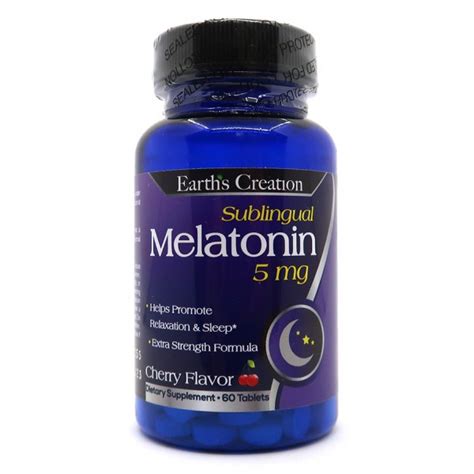 Купить Мелатонин Earths Creation Melatonin 5 mg (Sublingual) 60 tabs ...