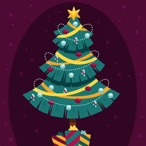 Free Vector Flat Design Christmas Tree