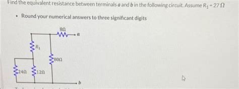 Solved Find The Equivalent Resistance Between Terminals