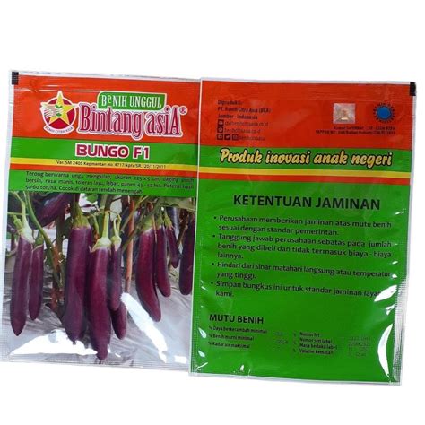 Jual Benih Bibit Terong Bungo F Jumbo Bintang Asia Gram Kode