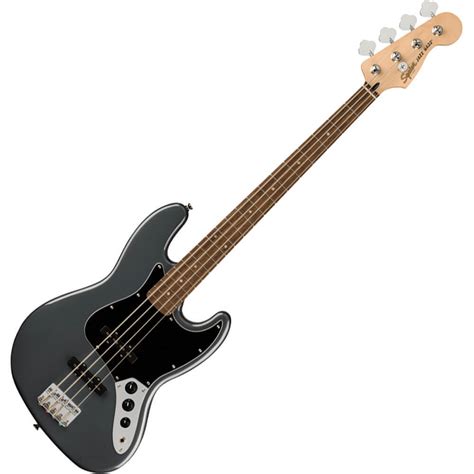 Squier Affinity Series Jazz Bass Lrl Charcoal Frost Metallic Rich Tone Music