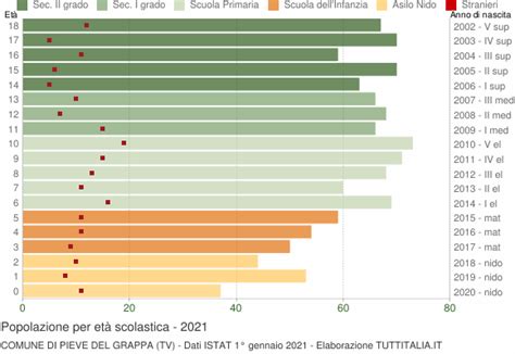 Popolazione Per Classi Di Et Scolastica Pieve Del Grappa Tv