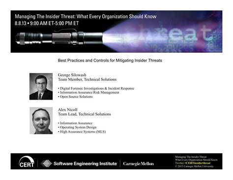 Pdf Best Practices And Controls For Mitigating Insider Threats · Best