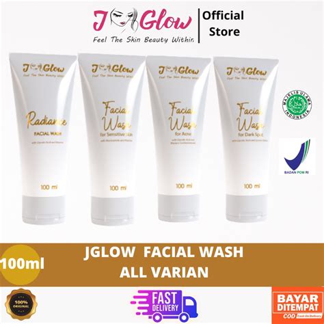 Jual Jglow Facial Wash Sabun Pembersih Wajah Ml Shopee Indonesia