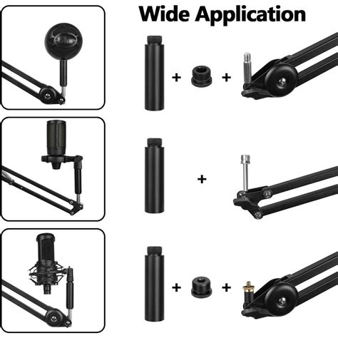麥克風延長桿 5 8 母頭至 5 8 公頭麥克風延長桿 用於三腳架和吊桿桌面支架 帶 3 8 至 5 8 和 蝦皮購物