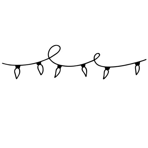 christmas lights, decoration free svg file - SVG Heart