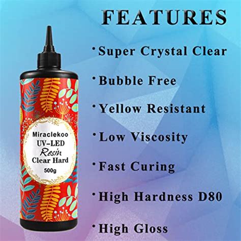 Miraclekoo Crystal Uv Resin Clear Hard Type Ultraviolet Curing Epoxy