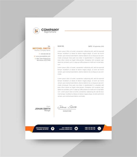 Premium Vector Clean Simple And Minimal Corporate Business Letterhead