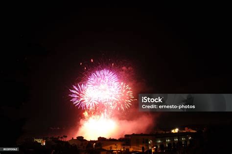 Fireworks In Spain Stock Photo - Download Image Now - Black Color ...