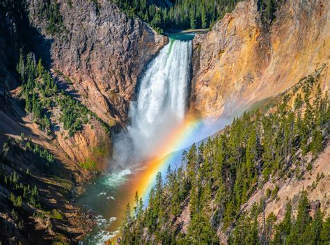 Yellowstone Falls Rainbow Yellowstone Grand Canyon Artists Point