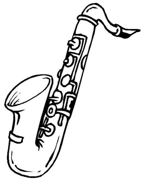 Coloriage L Instrument Musicale Saxophone Dessin Gratuit Imprimer