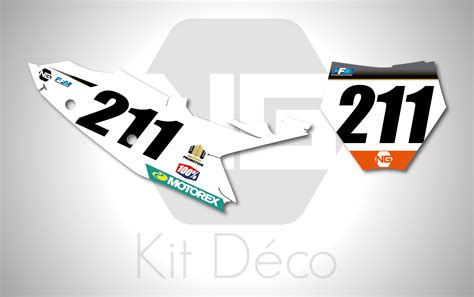 Kit déco fond de plaque numéro KTM SX SXF VDL Motorsports 2022 50 65