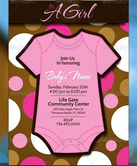 Baby Shower Invitations Templates For A Girl