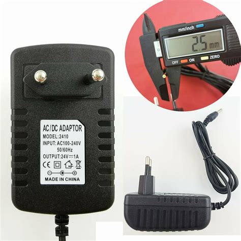 2 5mm 0 7mm UE Plug Chargeur AC 100 240V À DC 24V 1A Adaptateur D