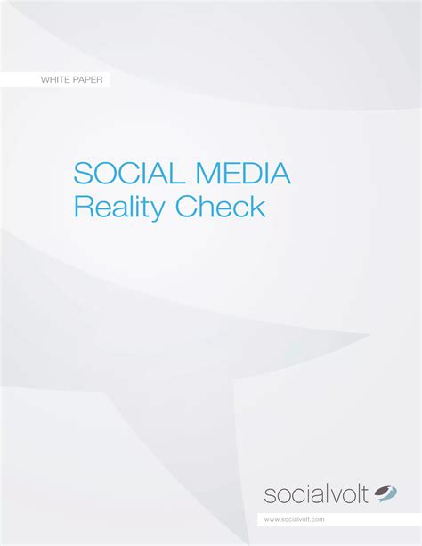 Social Media Reality Check By Socialvolt Pdf Free Download