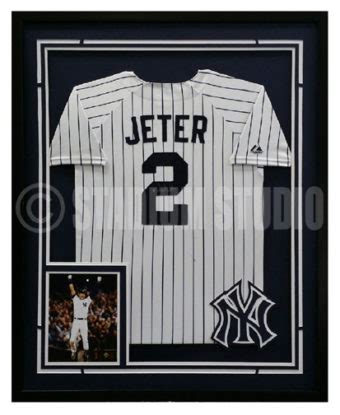 Derek Jeter Autographed Framed Yankees Jersey The Stadium Studio