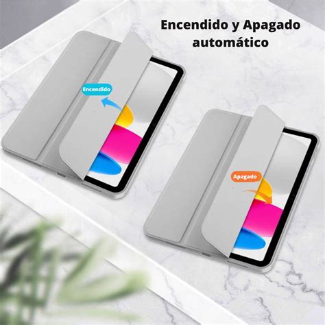 Funda iPad 10 Generación 10 9 Traslúcida Atrás y Ranura Lápiz