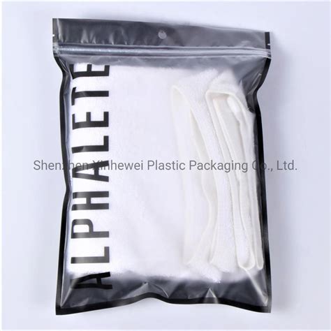 Custom Opp Pvc Zipper Packing Clothing Bag With Your Logo Custom