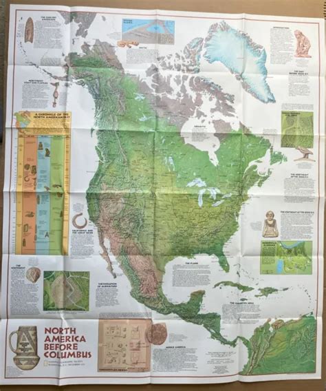 National Geographic Map Of North America For Sale Picclick Uk