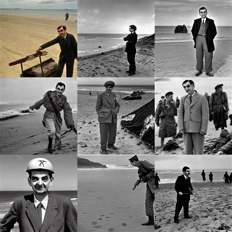 Mr Bean On Omaha Beach 1944 Stable Diffusion OpenArt