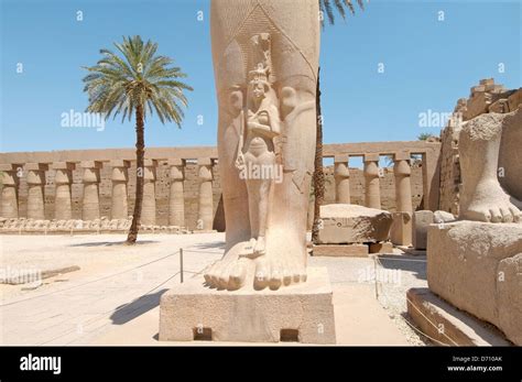 Statue Of Ramses Ii With His Daughter Meritamen Karnak Temple Complex Unesco World Heritage