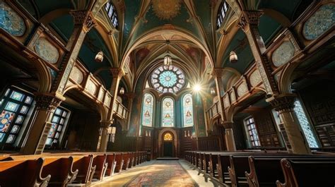 Premium Photo | Historic Synagogue Interior