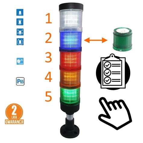Kolumna sygnalizacyjna FL70 światło 4w1 Indual