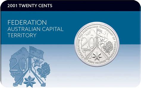 2001 20c Centenary of Federation Australian Capital Territory UNC Coin ...