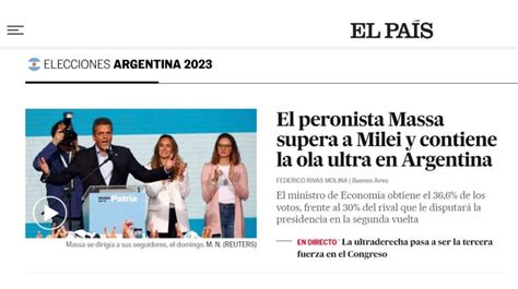 Elecciones 2023 qué dijeron los medios del mundo sobre el triunfo de