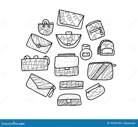 Set Of Hand Bags Vector Design Illustration Stock Vector