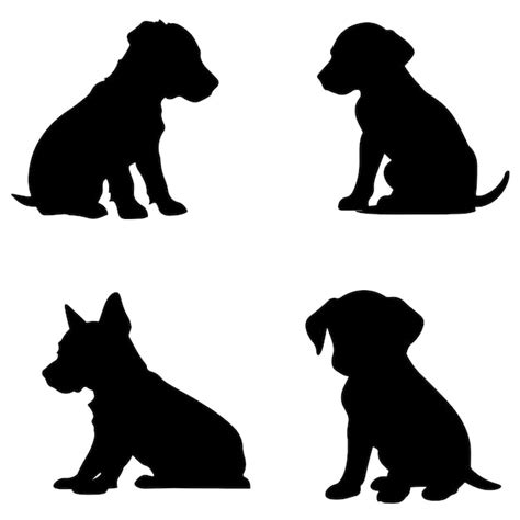 Premium Vector A Silhouette Of Dog