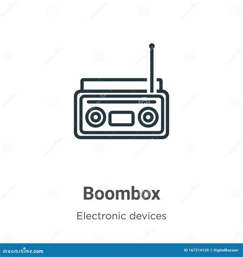 Boombox Outline Vector Illustration 4928860