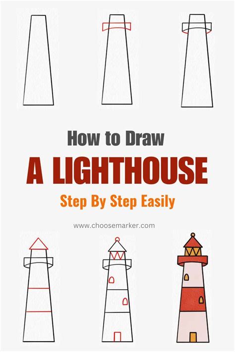 How To Draw A Lighthouse Step By Step Easily In Lighthouse