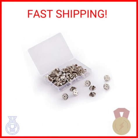 50 Pairs Metal Pin Backs Locking Pin Keepers Locking Clasp Butterfly