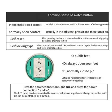 Interrupteur Bouton Poussoir M Tallique Mm Avec Symbole D