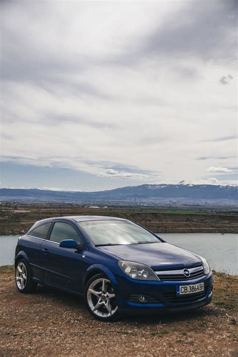 Sofia Bulgaria Circa May 2022 Blue Opel Astra In Front Of The