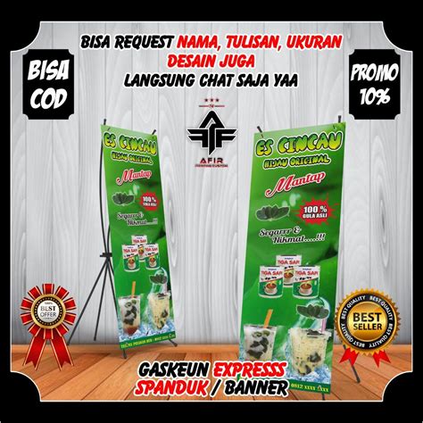 Jual Spanduk Banner Backdrop Es Cincau Hijau Original Banner Minuman Es