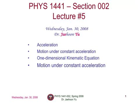 Ppt Phys 1441 Section 002 Lecture 5 Powerpoint Presentation Free