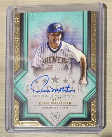 Topps Five Star Paul Molitor Auto Brewers Hof Ebay