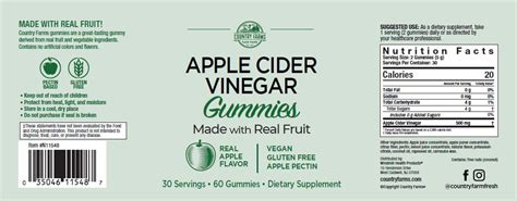 Country Farms Apple Cider Vinegar Gummies Windmill Vitamins