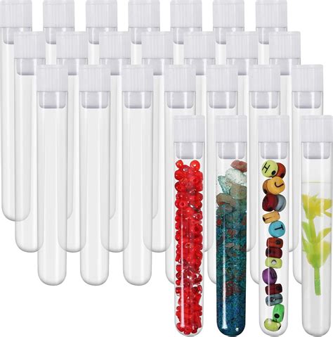 Kurtzy Plastic Clear Test Tube Pack Ml Storage Tubes With