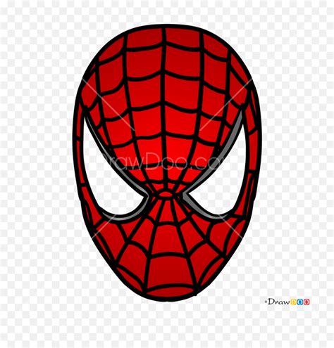 How To Draw Spiderman Mask Face Masks Spiderman Mask Drawing Easy Png