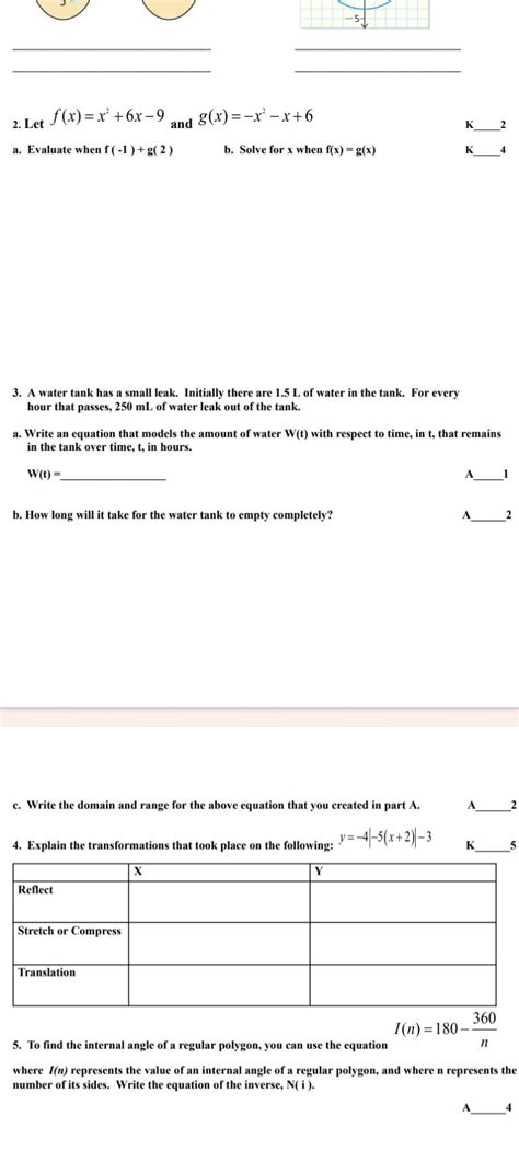 Solved 2 Let Fxx26x−9 And Gx−x2−x6 K2 A Evaluate