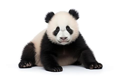 Premium Ai Image Cute Panda On White Background