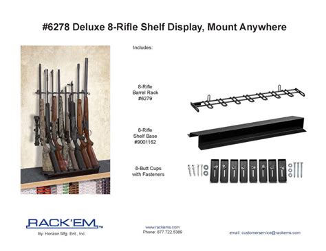 Rifle Deluxe Shelf Display Mount Anywhere Sku Rack Em Racks