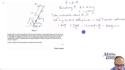 A Level Maths Revision Mechanics Moments Of A Force Including