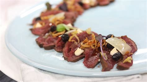 Smoked venison carpaccio