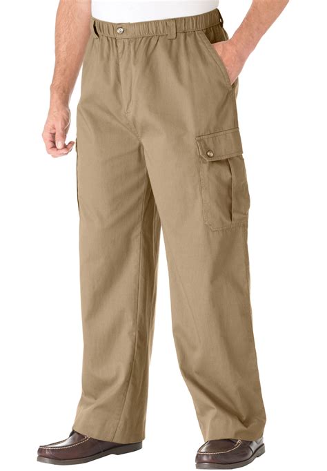 Kingsize Mens Big And Tall Knockarounds Full Elastic Waist Cargo Pants