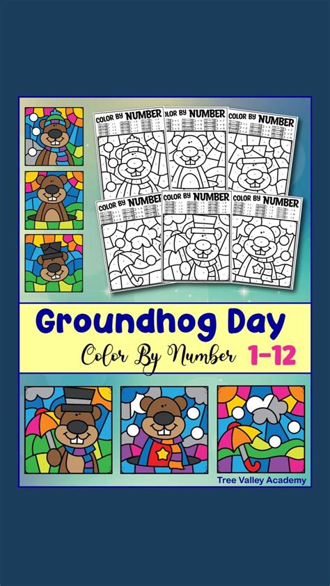 Groundhog Day Color By Number Printable Artofit