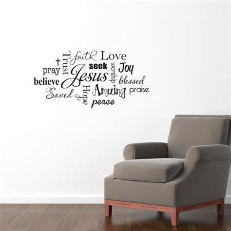 Christian Wall Decal Jesus Subway Art Style Vinyl Praise Etsy